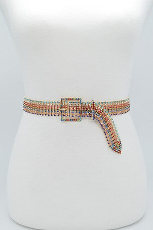 Multicolor Rhinestone Belt