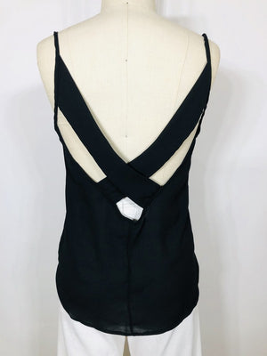 COWL NECK TOP WITH BACK CRISS CROSS DETAIL