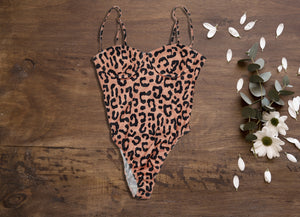 JOY SATIN LEOPARD BODYSUIT