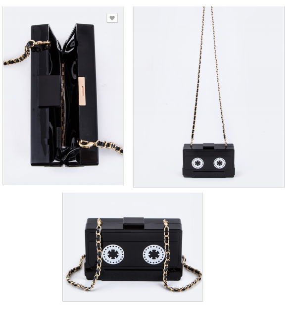 Iconic Cassette Acrylic Party Clutch